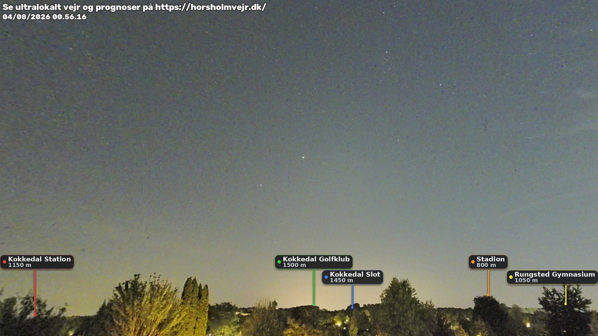 Livebillede fra webcam mod nordøst i Hørsholm