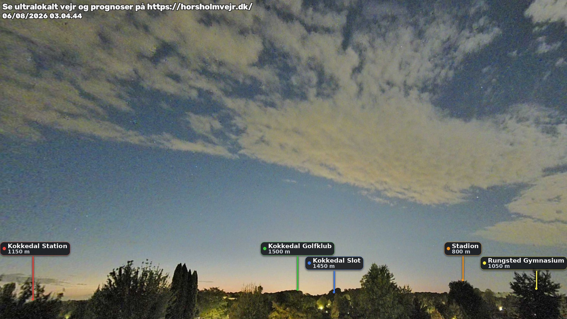 Livebillede fra webcam mod nordøst i Hørsholm