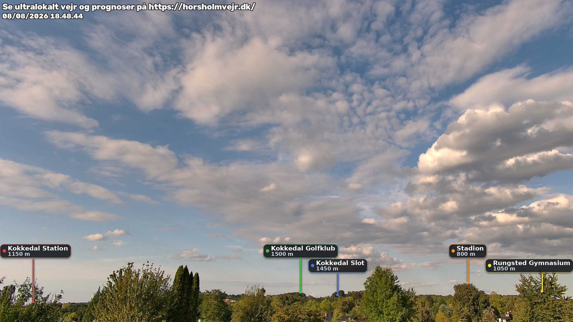 Livebillede fra webcam mod nordøst i Hørsholm